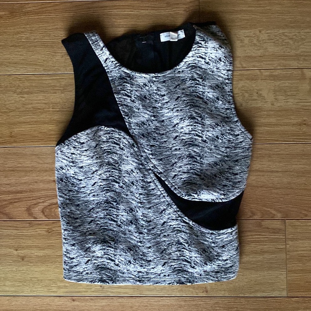 Silence + Noise mesh and polyester top